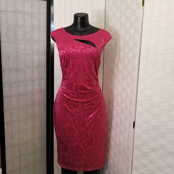 BRAND NEW CONNECTED APPAREL ROUND-NECK SLEEVELESS FLORAL LACE SHEATH DRE… - Picture 2 of 13